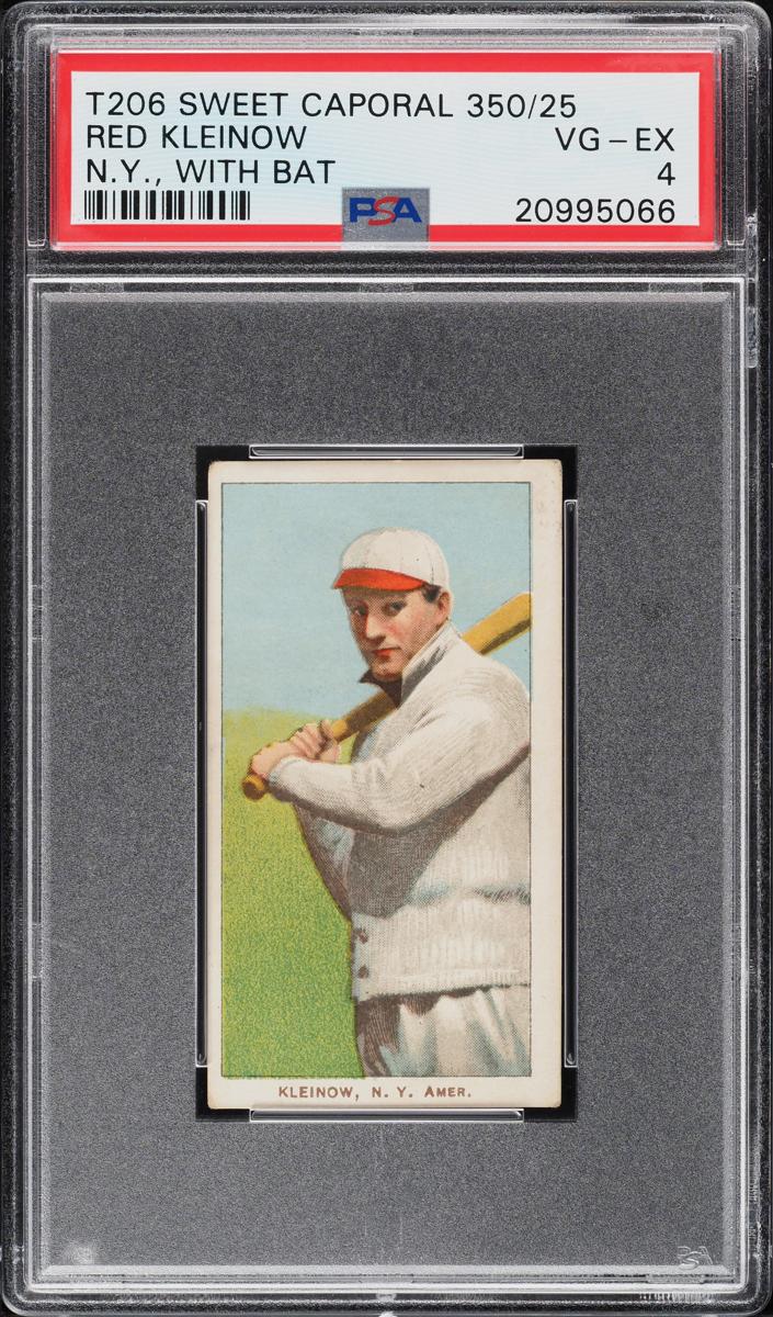 1909-11 T206 Baseball New York - With Bat Red Kleinow #NNO PSA 4