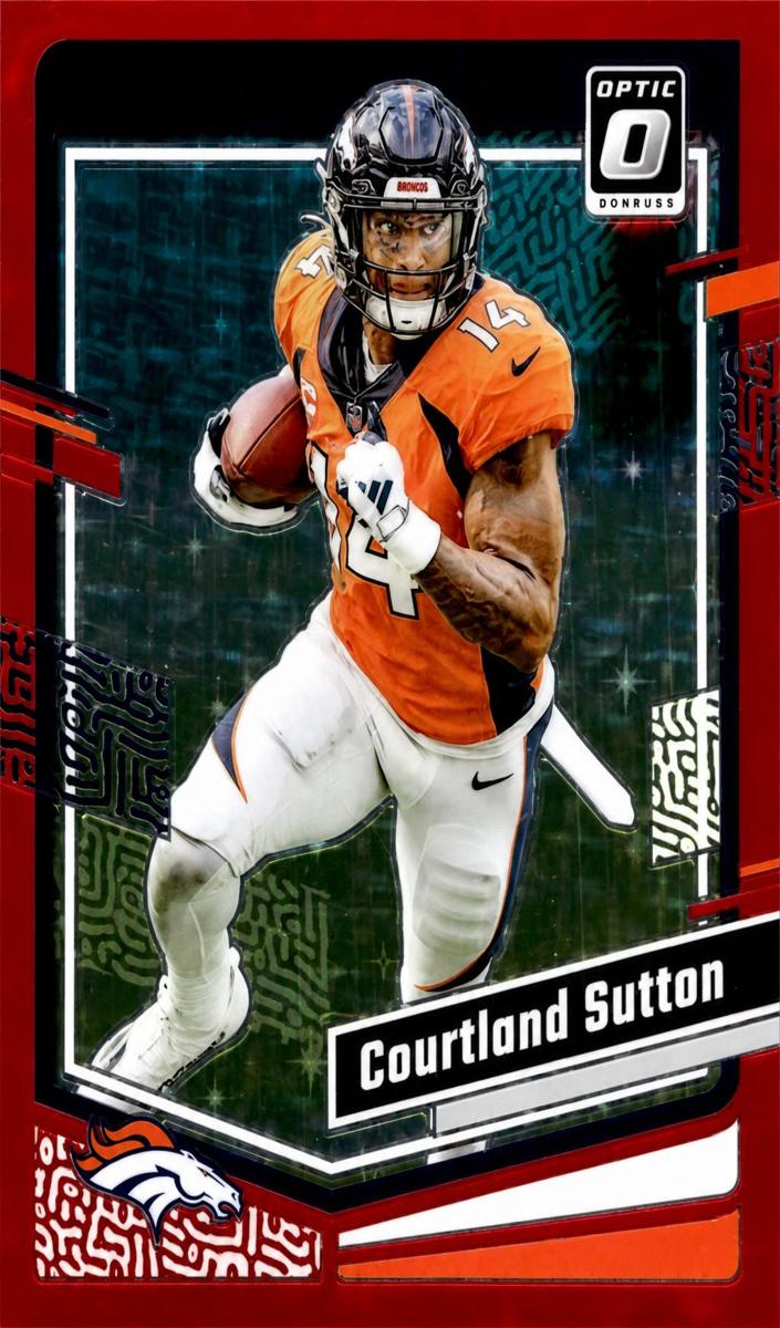 2023 Donruss Optic Football Red Stars Courtland Sutton #53