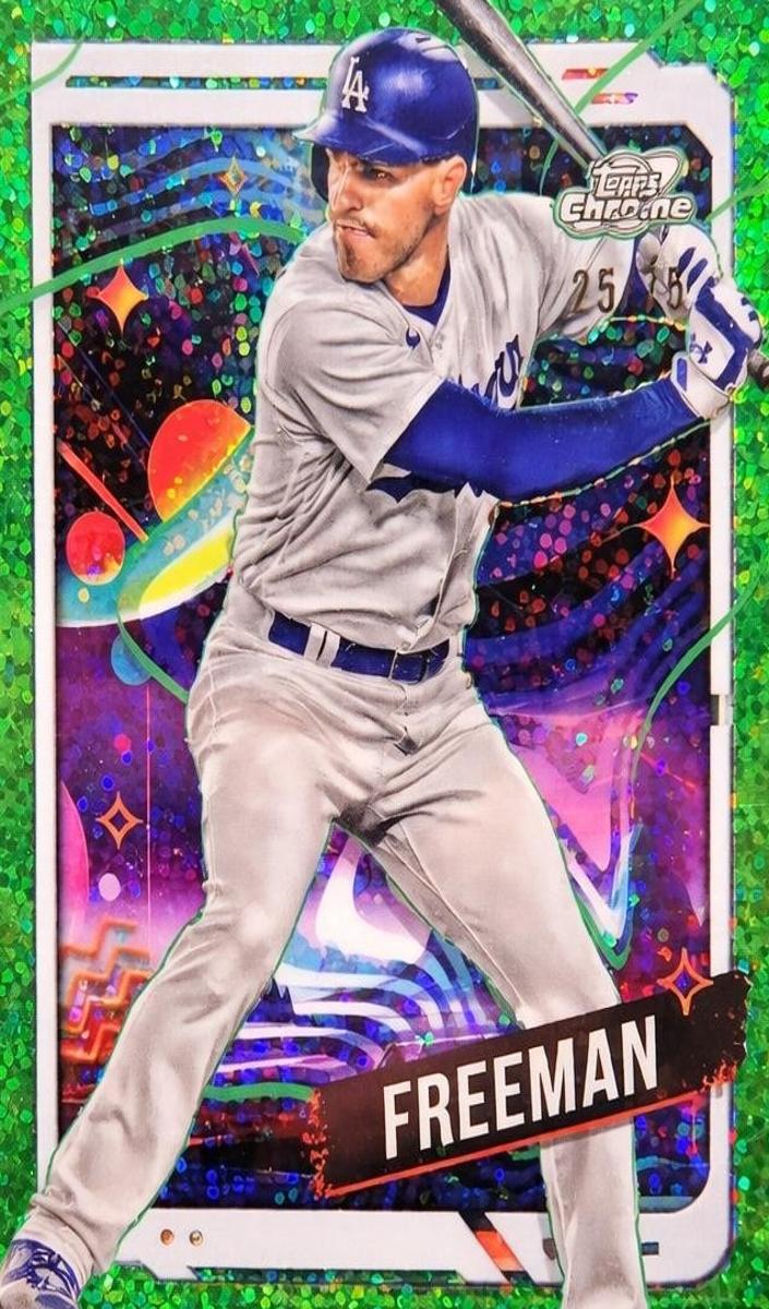 2024 Topps Cosmic Chrome Baseball Green Space Dust Refractor Freddie Freeman #66