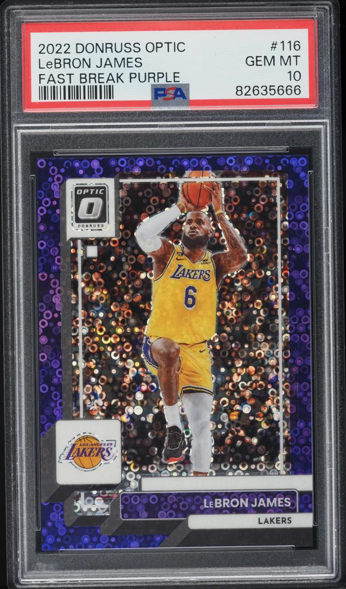 2022 Donruss Optic Basketball Fast Break Purple LeBron James #116