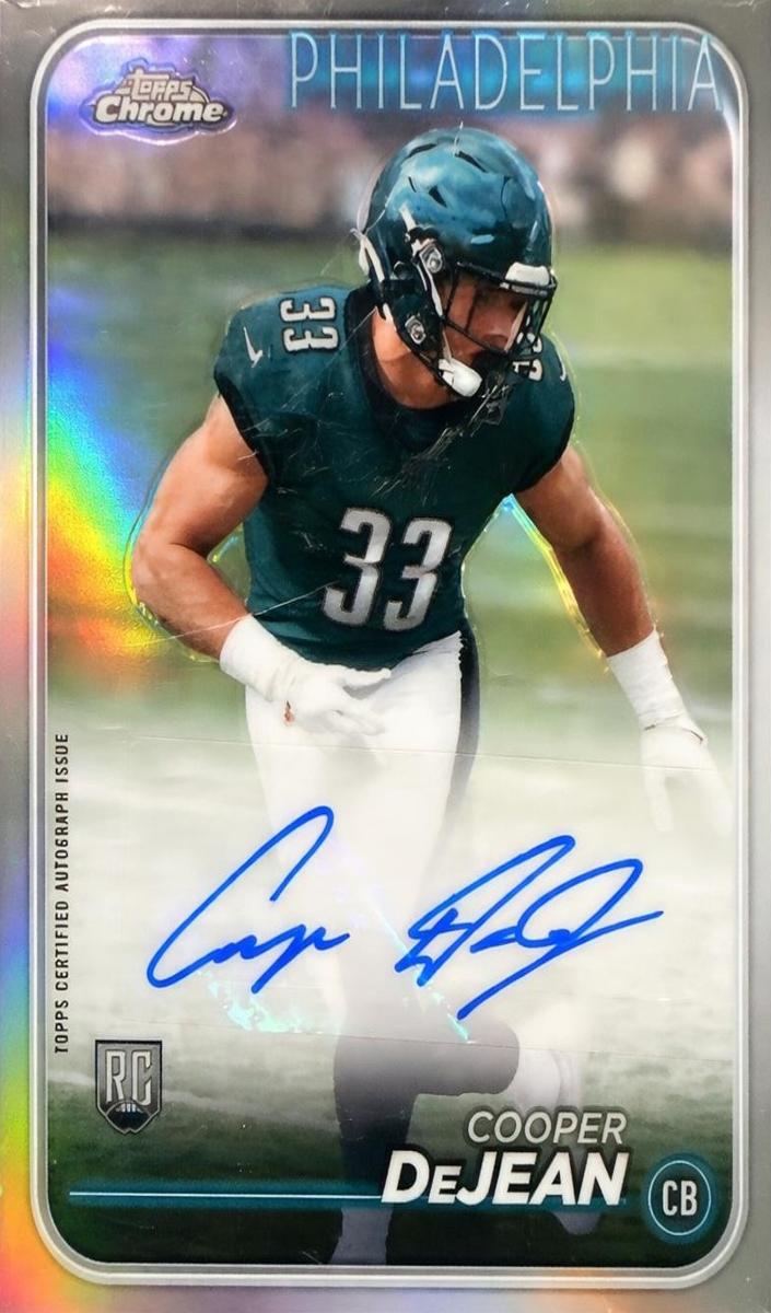 2024 Topps Chrome Football Cooper DeJean #RA-CDE PSA 9