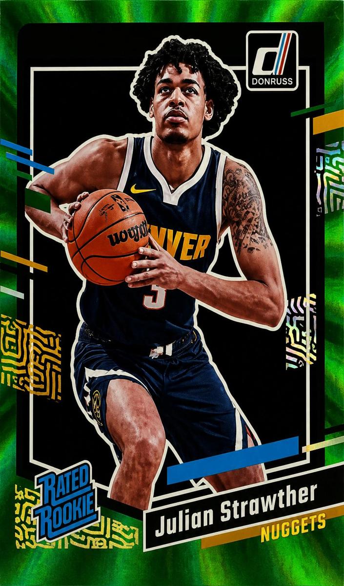 2023 Panini Donruss Basketball Holo Green Laser Julian Strawther #242