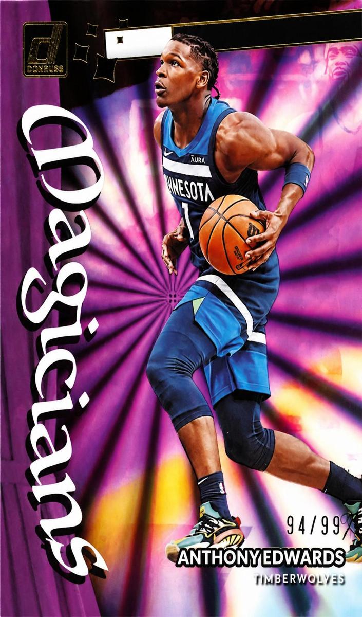 2022 Panini Donruss Basketball Holo Purple Laser Anthony Edwards #10