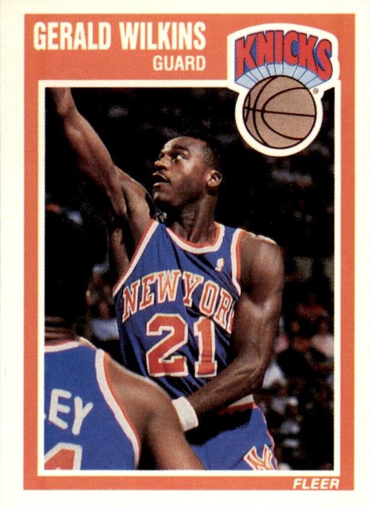 1989 Fleer Basketball Gerald Wilkins #107