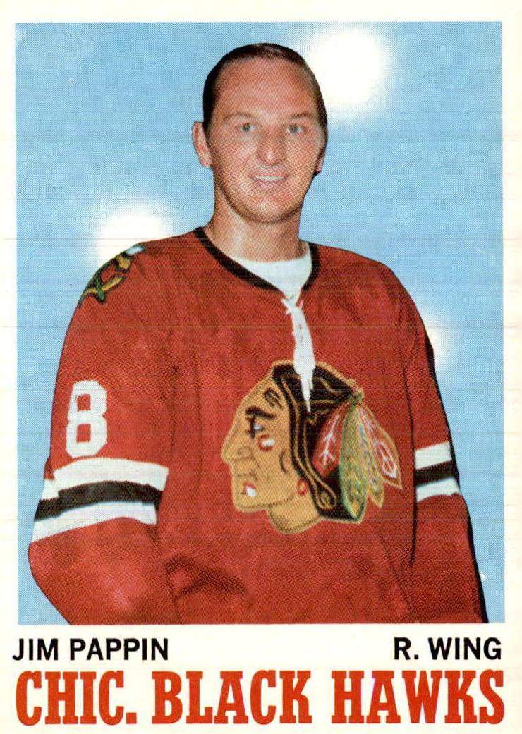 1970 Topps Hockey Jim Pappin #13 PSA 7.5