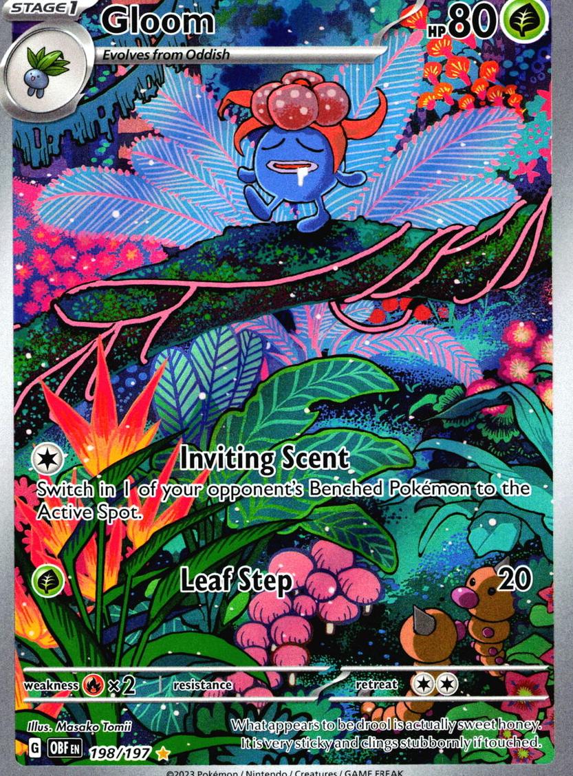 2023 Pokemon Scarlet & Violet Obsidian Flames Gloom #198 RAW Ungraded