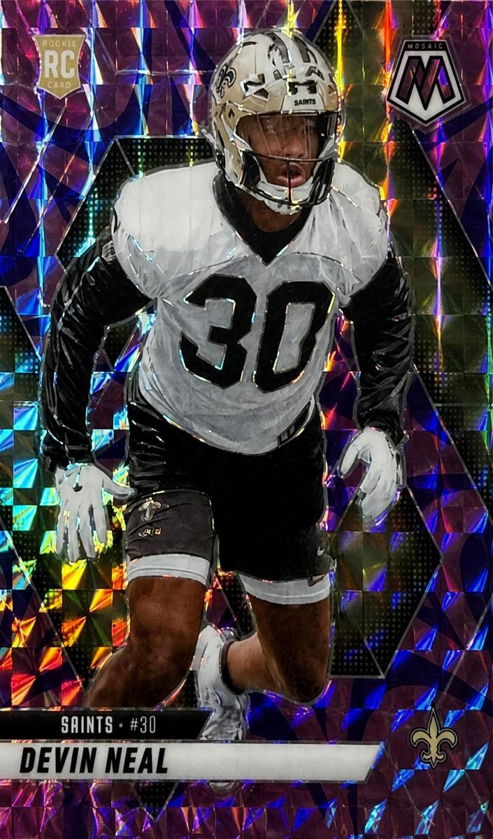 2025 Panini Mosaic Football Reactive Purple Devin Neal #330