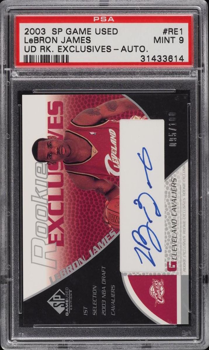 2003 SP Game Used Basketball Lebron James #RE1 PSA 10