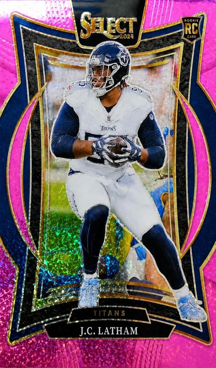 2024 Panini Select Football Pink Glitter J.C. Latham #11