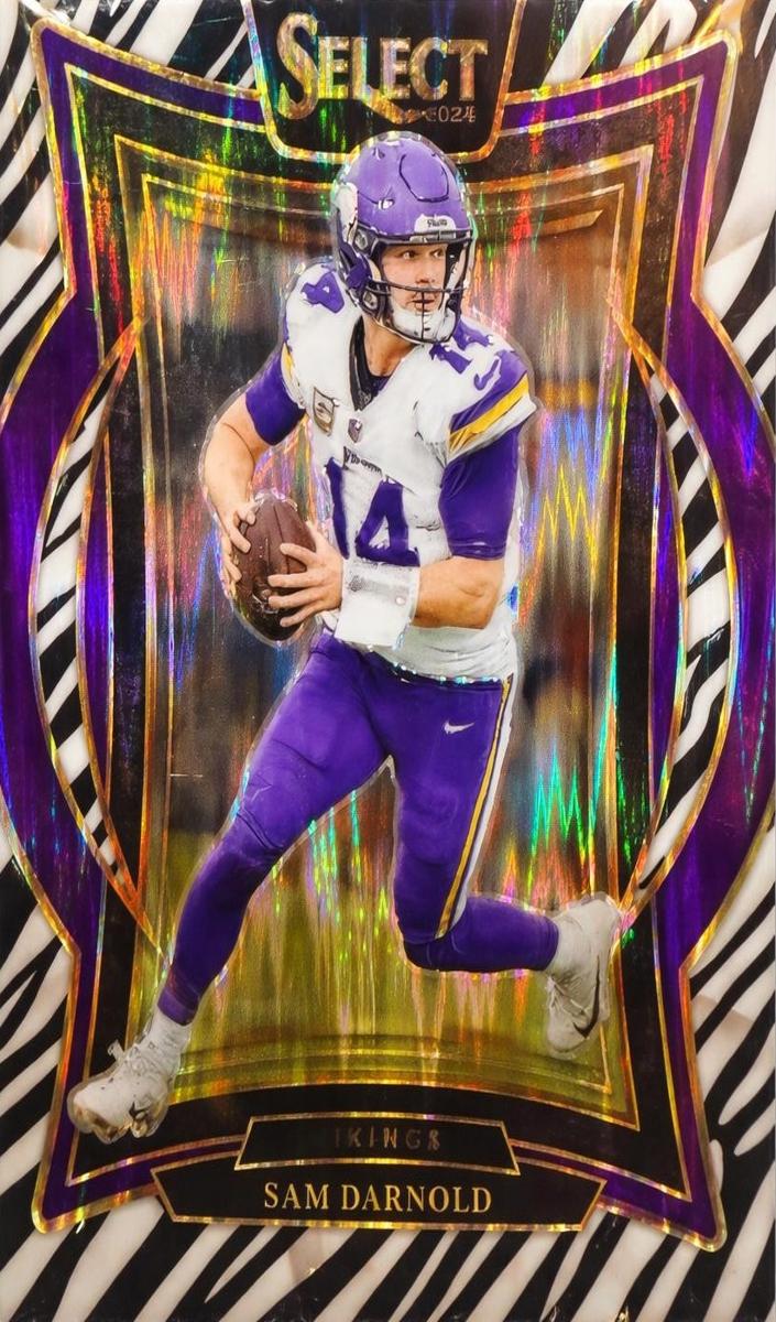 2024 Panini Select Football Zebra Shock Sam Darnold #92