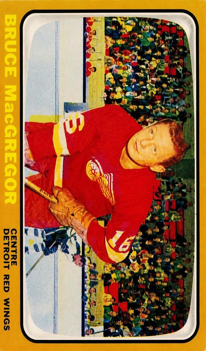 1966 Topps USA Test Hockey Bruce MacGregor #56