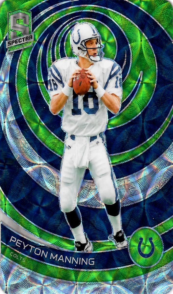 2023 Panini Spectra Football Neon Green Die Cut Peyton Manning #27 PSA 10