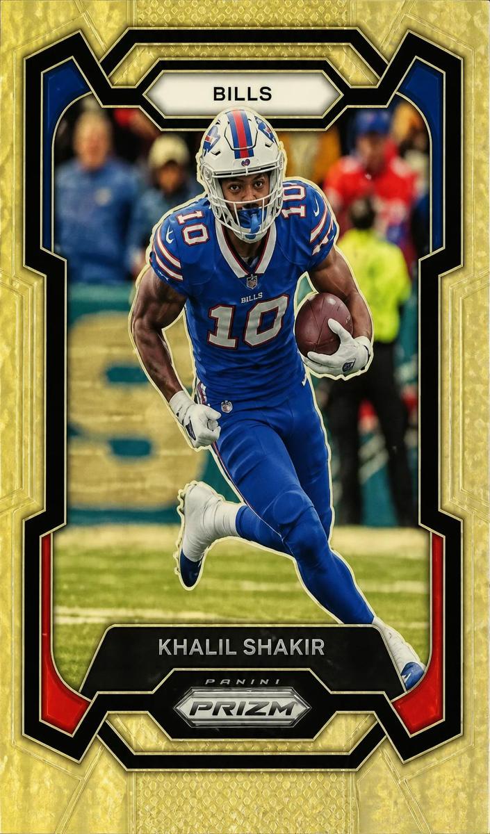 2023 Panini Prizm Football Gold Vinyl Khalil Shakir #33 PSA 9
