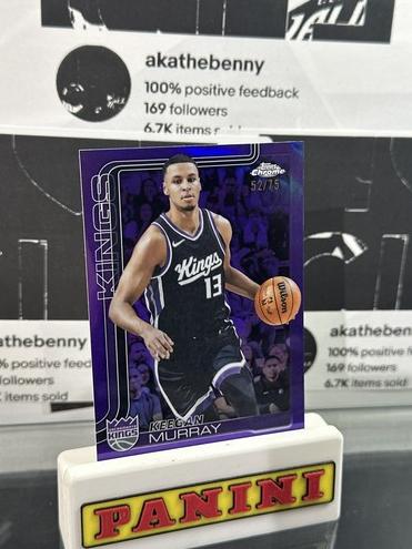 2025 Topps Chrome Basketball Purple Refractor Keegan Murray #227