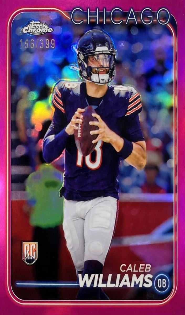 2024 Topps Chrome Football Magenta Refractor Caleb Williams #202 PSA 10