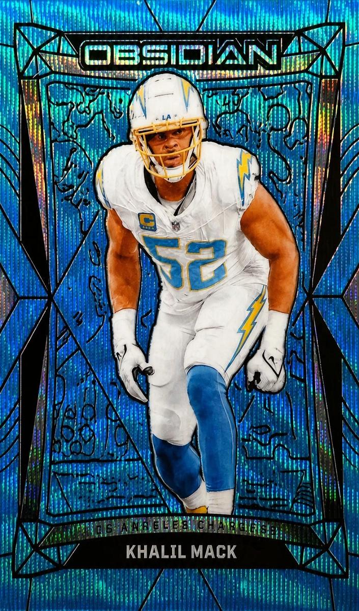 2024 Panini Obsidian Football International Blue Wave Khalil Mack #109