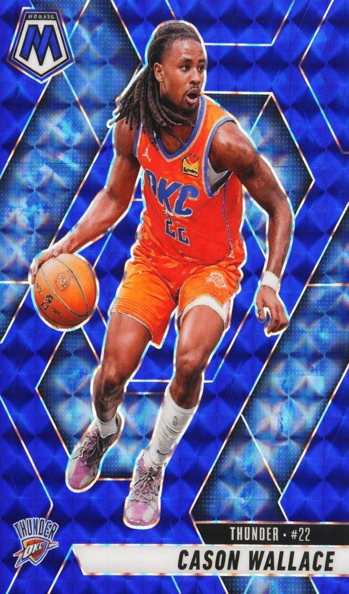 2024 Panini Mosaic Basketball Blue Cason Wallace #49