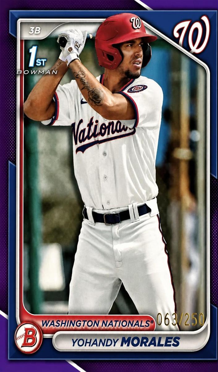 2024 Bowman Prospects Baseball Purple Yohandy Morales #BP-52