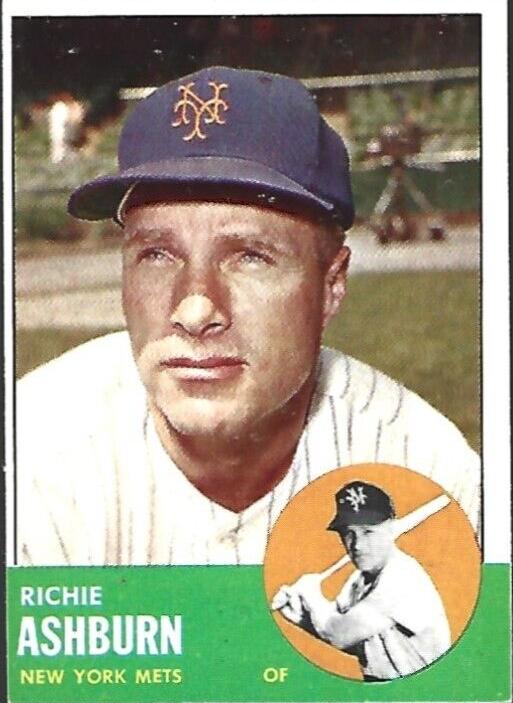 1963 Topps Baseball Richie Ashburn #135