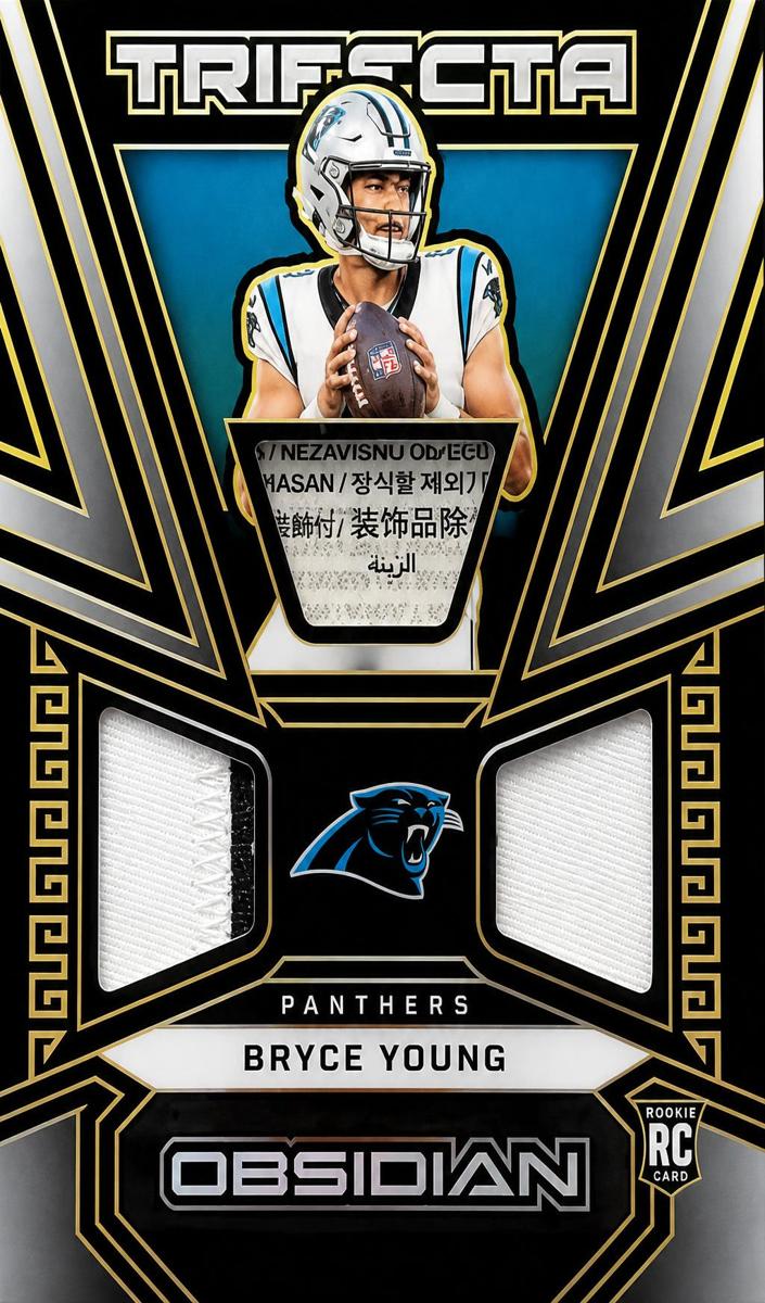 2023 Panini Obsidian Football Electric Etch Yellow Bryce Young #TRI-BYO
