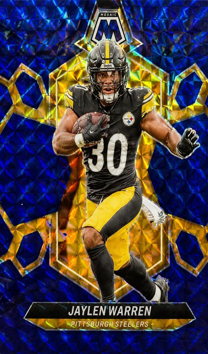 2024 Panini Mosaic Football Blue Jaylen Warren #185