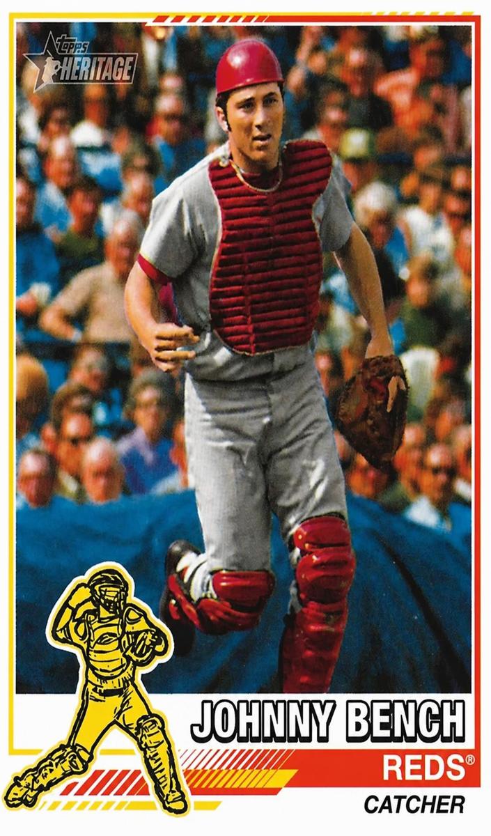 2025 Topps Heritage Baseball Johnny Bench #76R-3 PSA 8