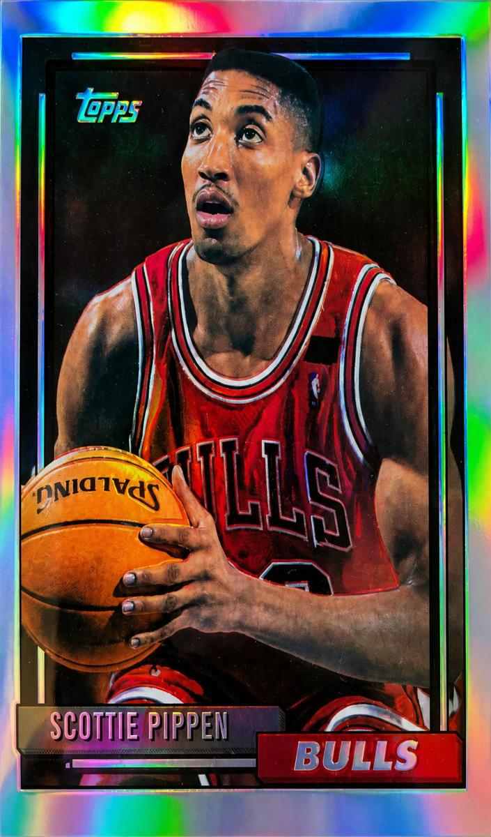 1996 Topps Stadium Club Basketball Refractor Scottie Pippen #36