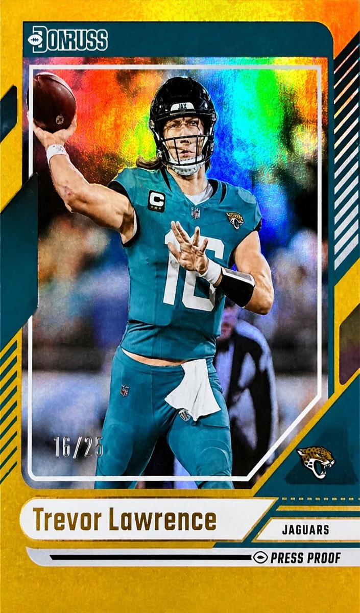 2024 Panini Donruss Football Press Proof Gold Die-Cut Trevor Lawrence #271