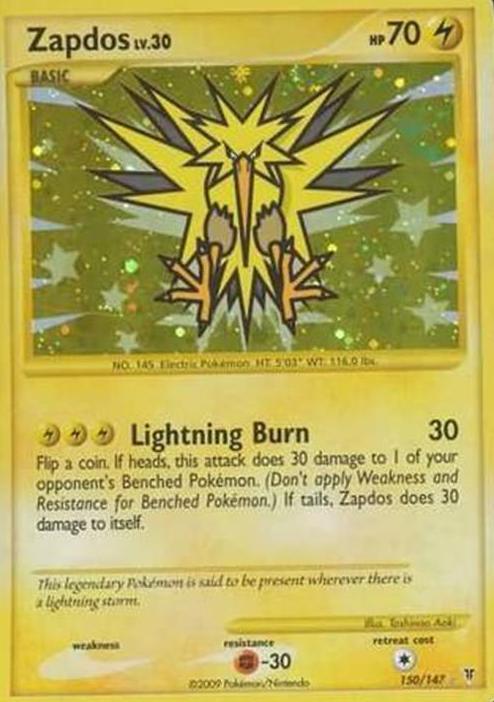 2009 Pokemon Platinum Supreme Victors Zapdos #150 PSA 8