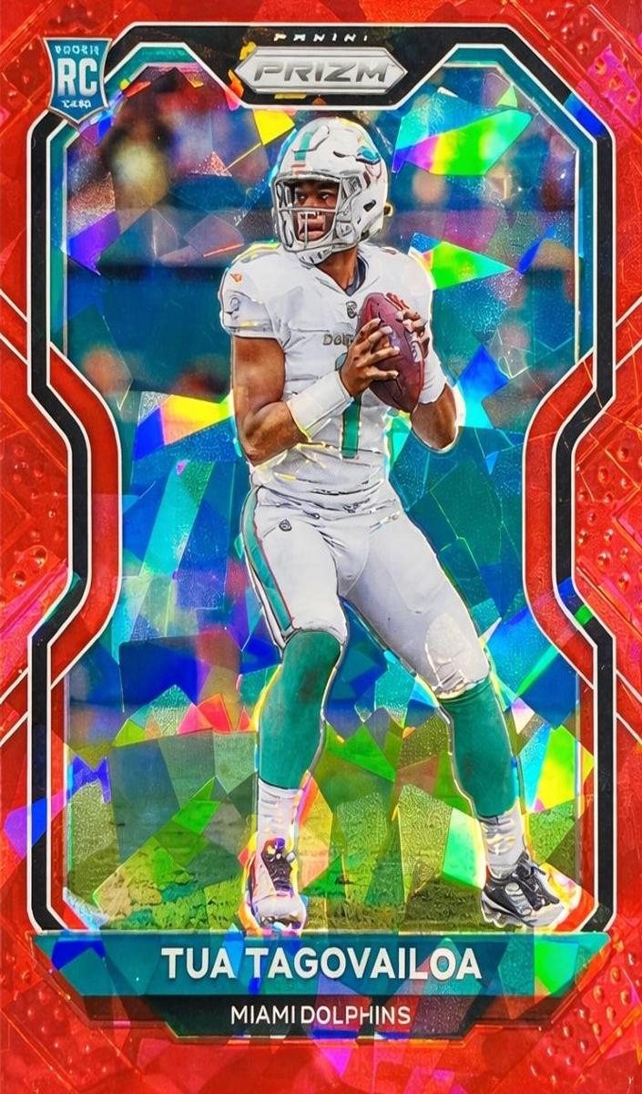 2020 Panini Prizm Football Red Ice Tua Tagovailoa #339 PSA 10