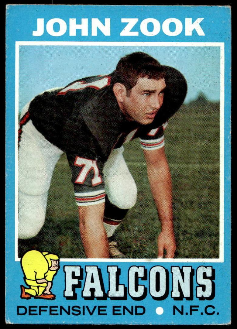 1971 Topps Football John Zook #166 PSA 8