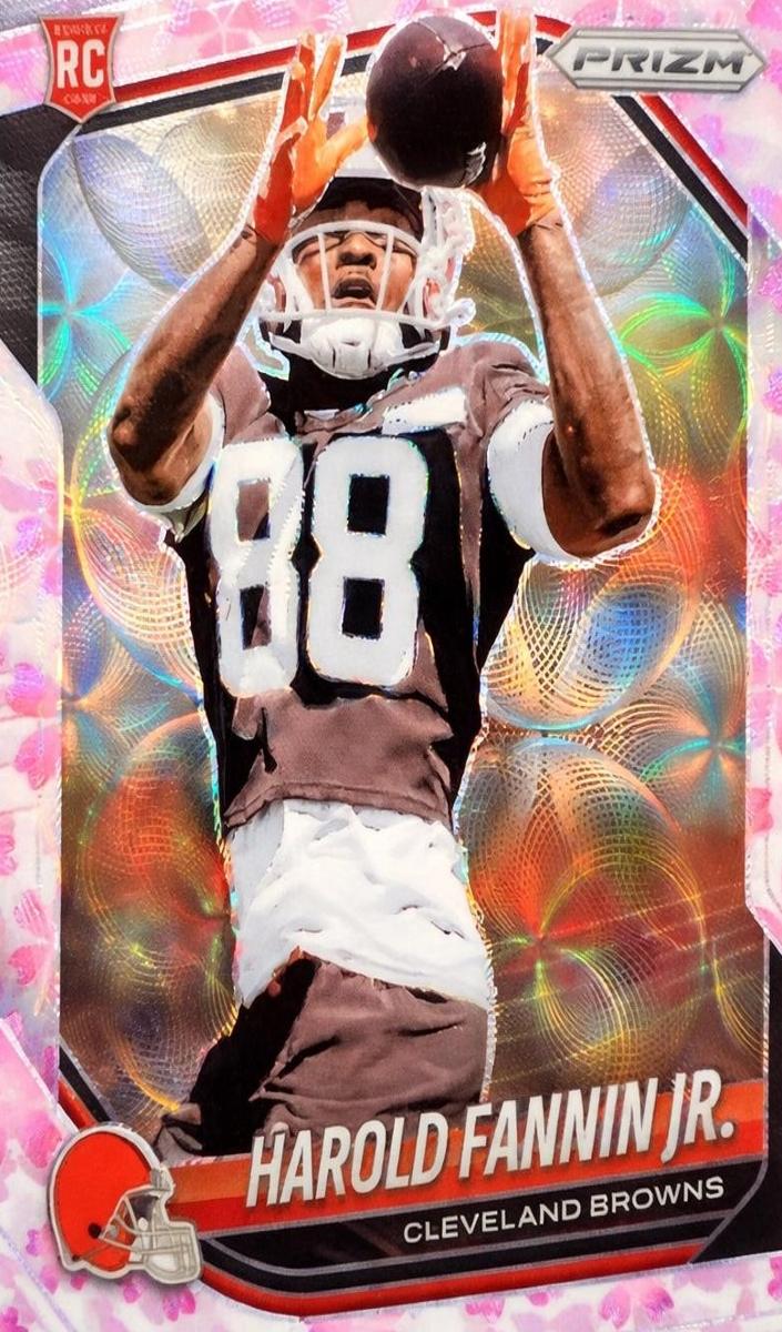 2025 Panini Prizm Football Choice Cherry Blossom Harold Fannin Jr. #399 PSA 10