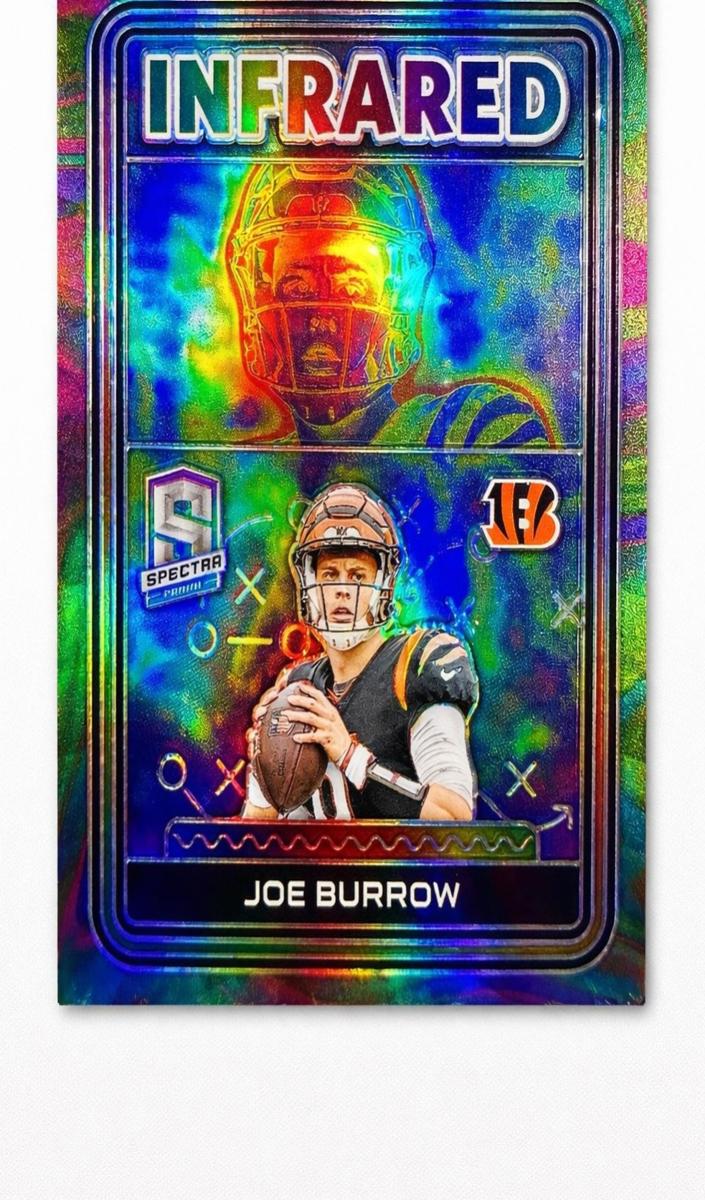 2023 Panini Spectra Football Neon Marble Joe Burrow #I-JB PSA 9