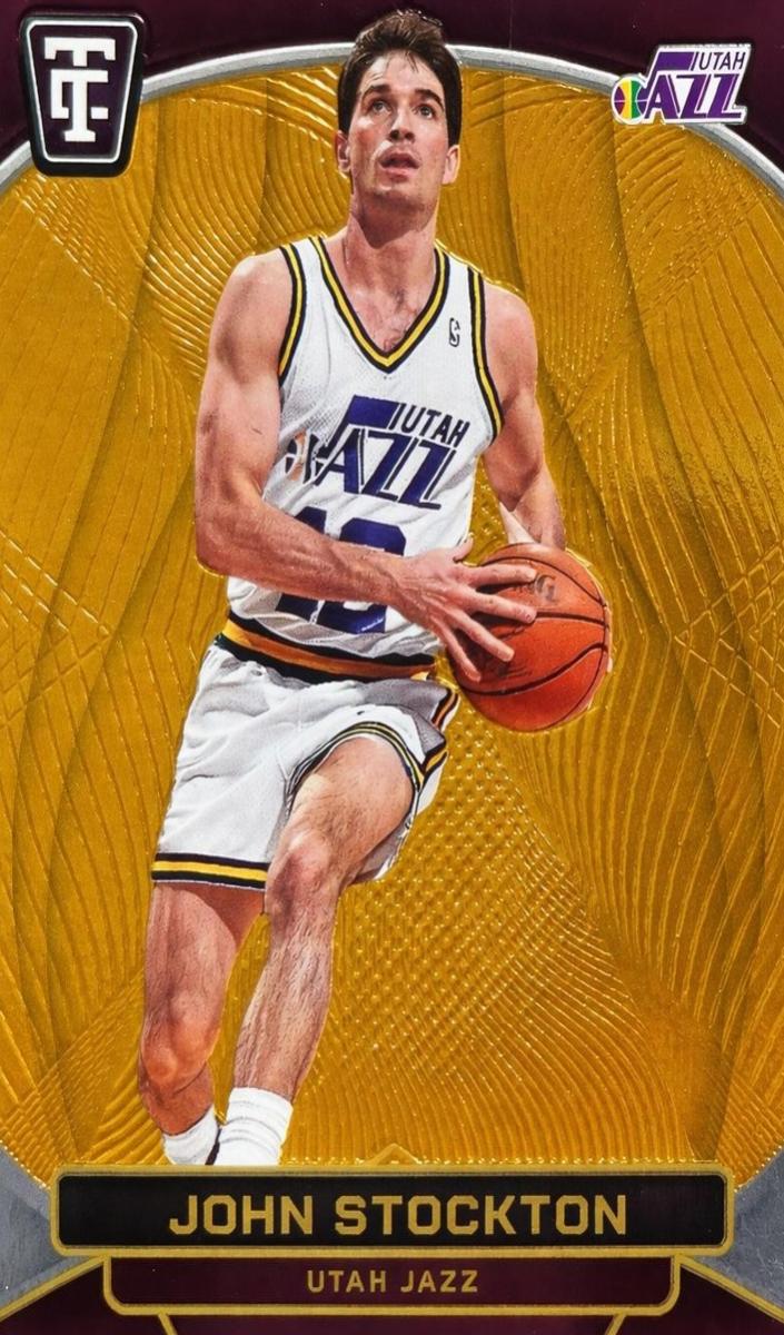 2024 Panini Totally Certified Basketball Mirror Neon Orange John Stockton #192