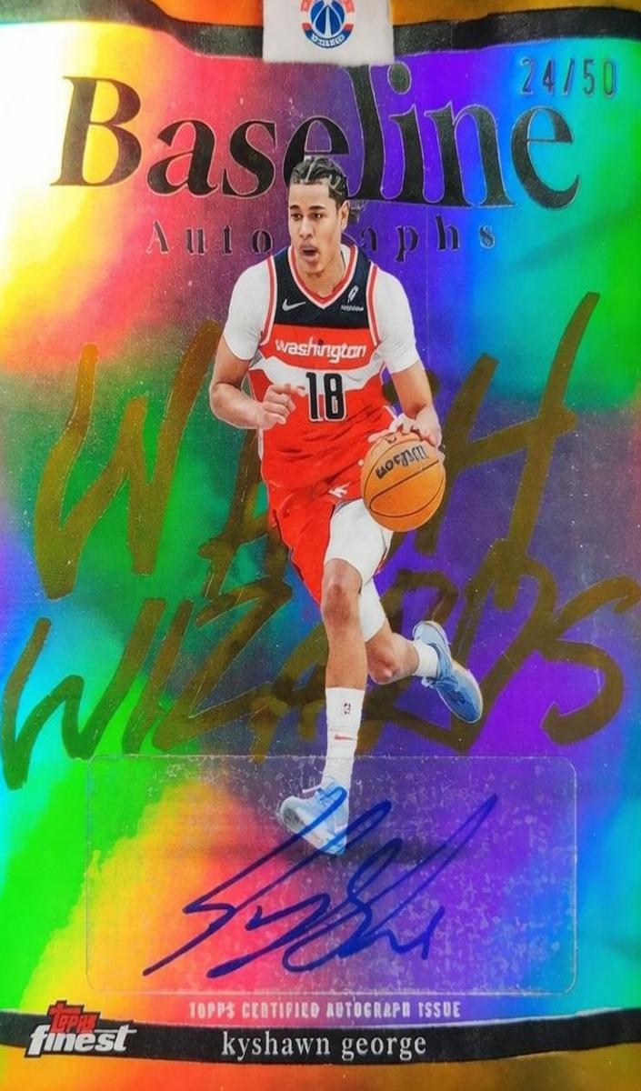 2025 Topps Finest Basketball Gold Refractor Kyshawn George #BA-KG