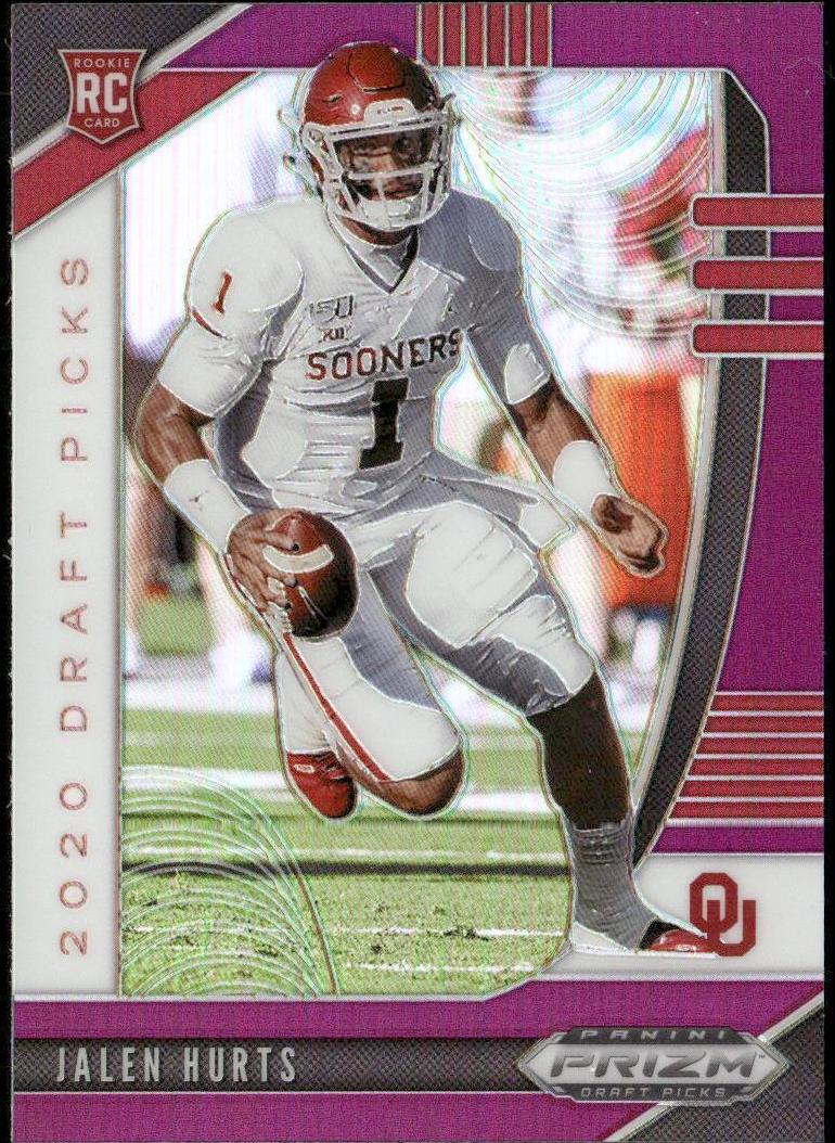 2020 Panini Prizm Draft Picks Football Purple Prizm Jalen Hurts #129 PSA 10