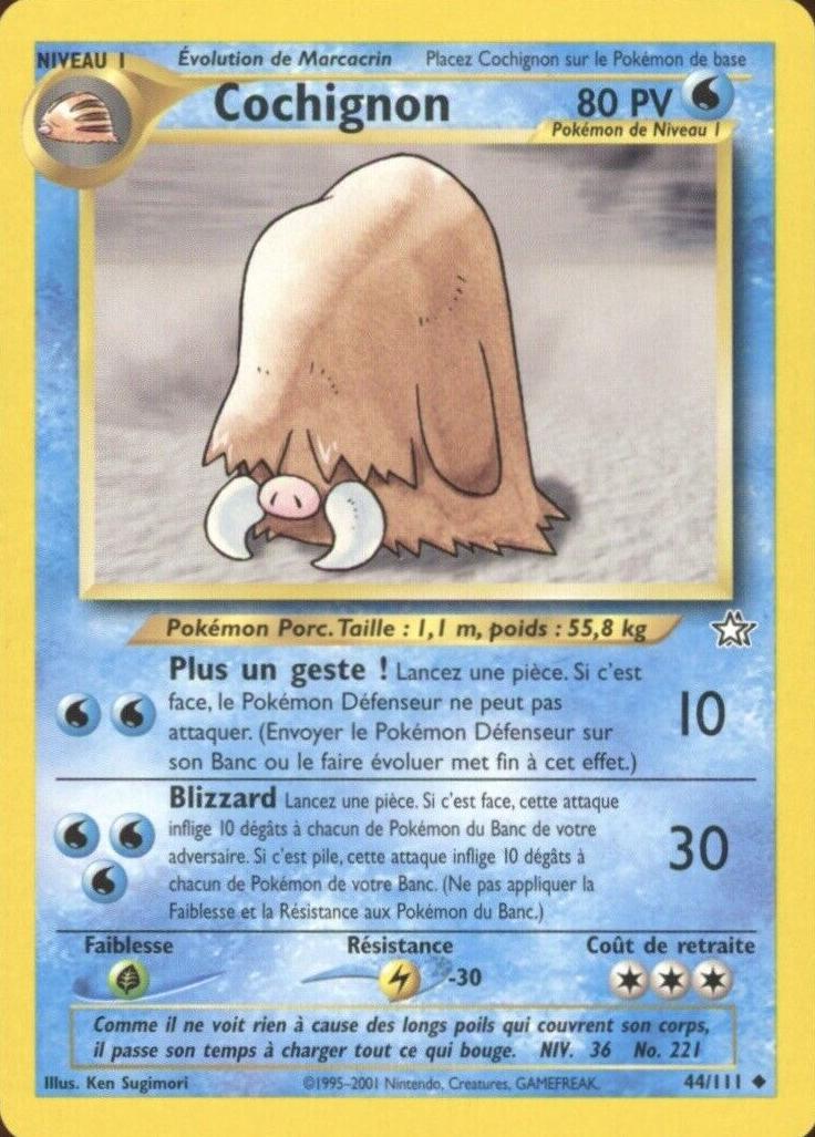 2000 Pokemon Neo Genesis Piloswine #44 CGC 8.5