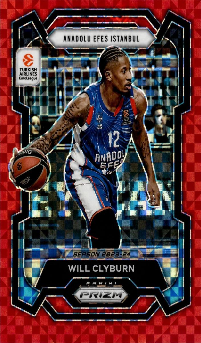 2023 Panini Prizm Turkish Airlines EuroLeague Basketball Red Power Will Clyburn #84