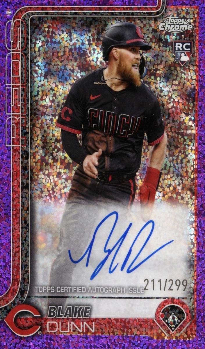 2025 Topps Chrome Baseball Purple Speckle Refractor Blake Dunn #RA-BD
