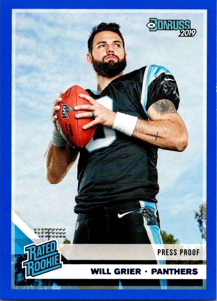 2019 Panini Donruss Football Press Proof Blue Will Grier #305
