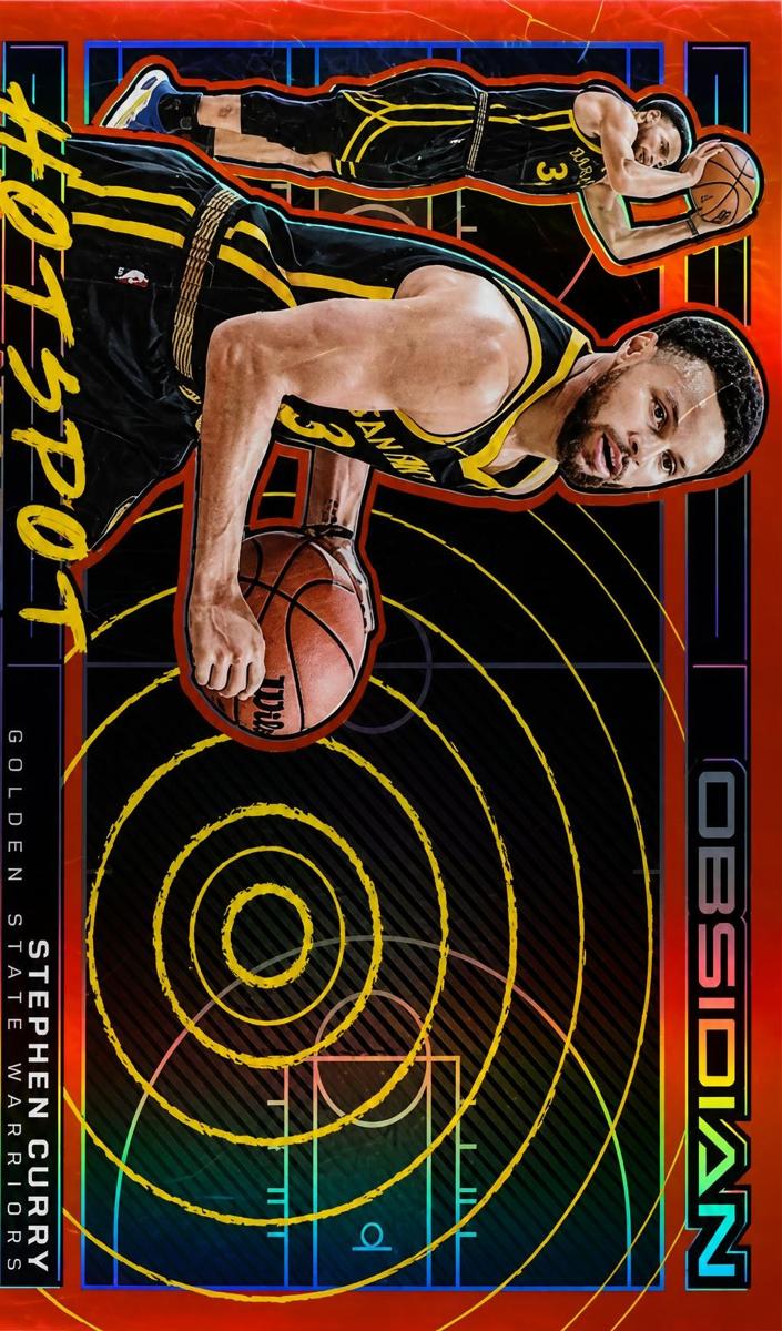 2023 Panini Obsidian Basketball Electric Etch Orange Flood Stephen Curry #19