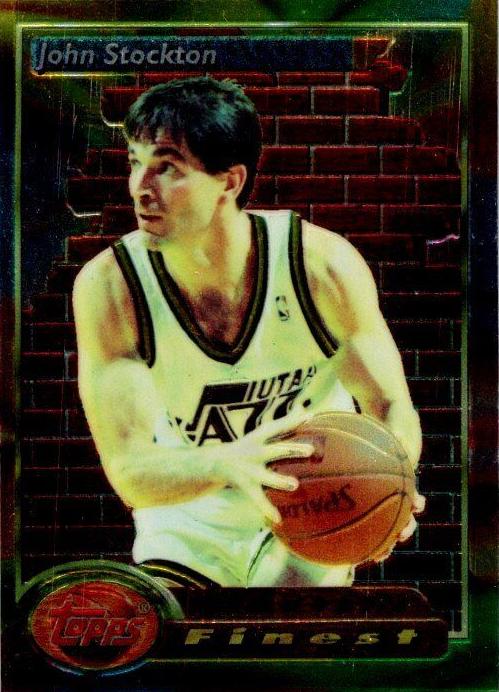 1993 Topps Finest Basketball John Stockton #117