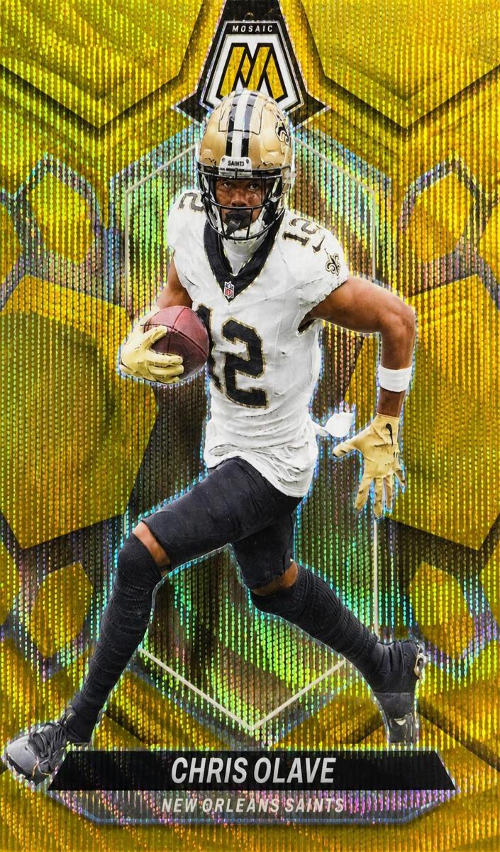 2024 Panini Mosaic Football Gold Wave Chris Olave #157