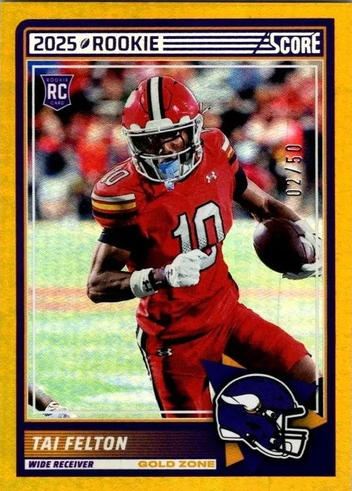2025 Panini Score Football Gold Zone Tai Felton #60