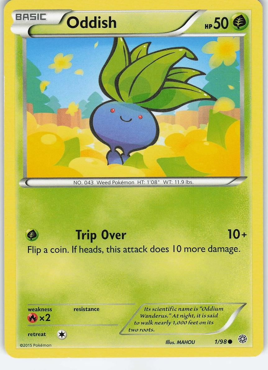 2015 Pokemon XY Ancient Origins Oddish #1 PSA 10