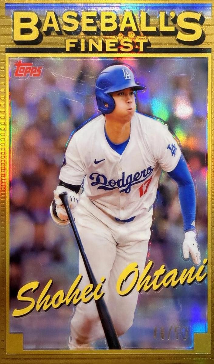 2024 Topps Finest Baseball Gold Shohei Ohtani #93-5 PSA 9