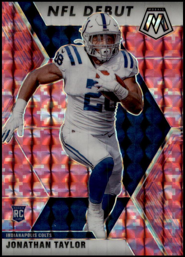 2020 Panini Mosaic Football Mosaic Camo Pink Jonathan Taylor #276 PSA 9