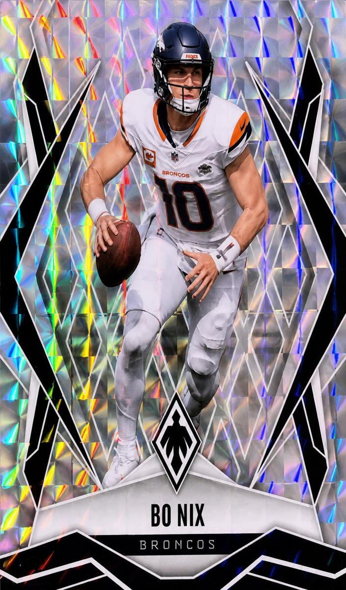 2025 Panini Phoenix Football Silver Pyramids Bo Nix #83