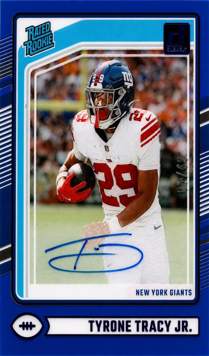 2024 Panini Clearly Donruss Football Blue Tyrone Tracy Jr. #100