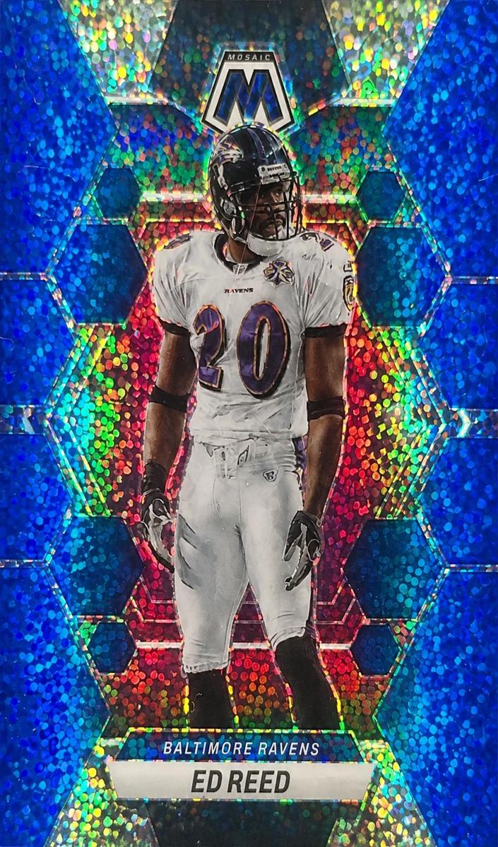2023 Panini Mosaic Football Blue Sparkle Ed Reed #19